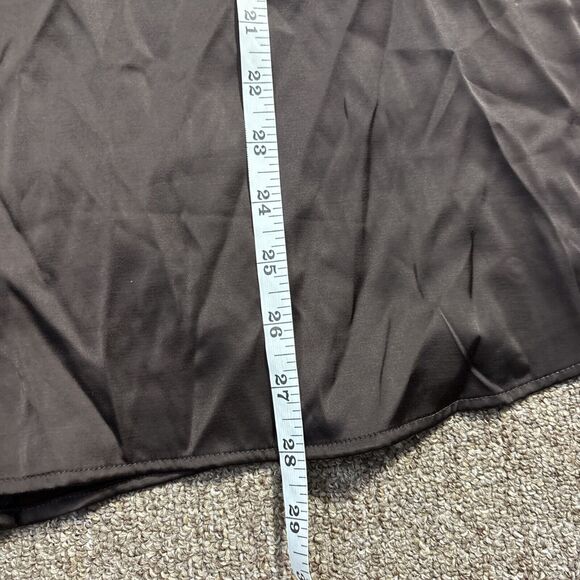 New Abercrombie Fitch Shirt Women Viscose/Poly L Button Up Pocket Blouse $70 NWT - Picture 2 of 9